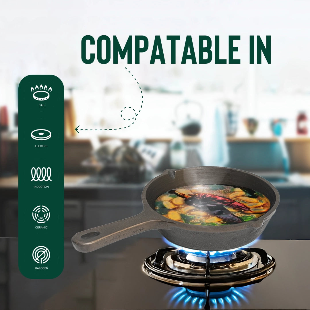 6inch Pure Seasoned Castiron Small Skillet