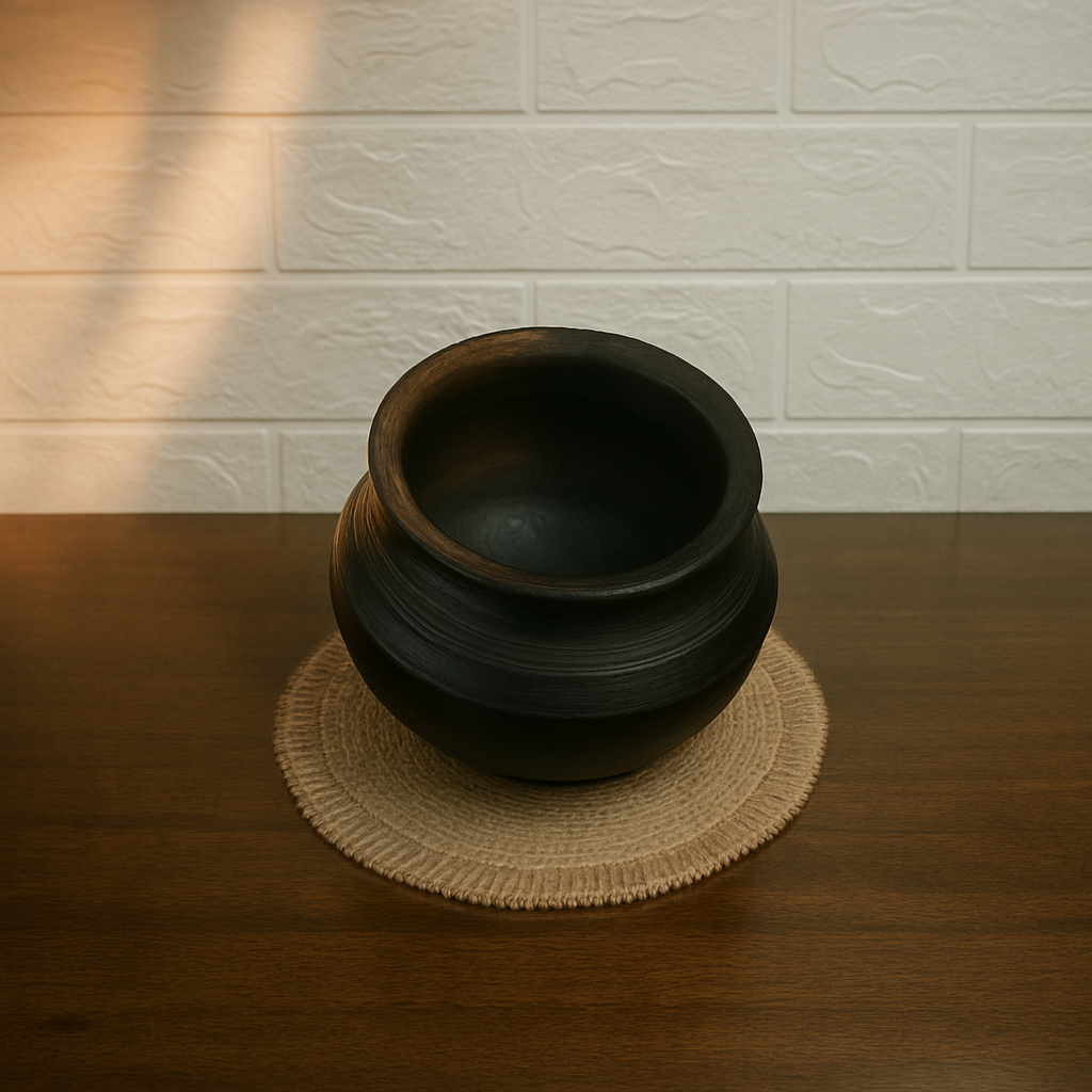 Clay Kodam Curry & Rice Chatti Black
