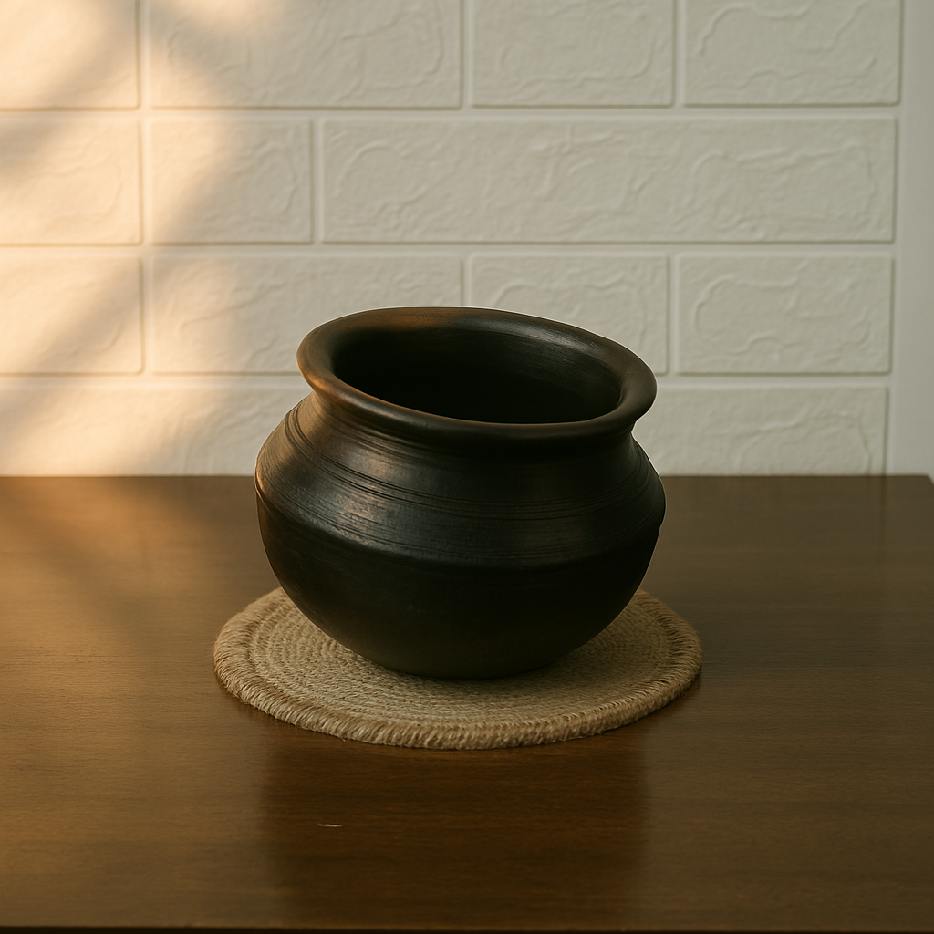 Clay Kodam Curry & Rice Chatti Black