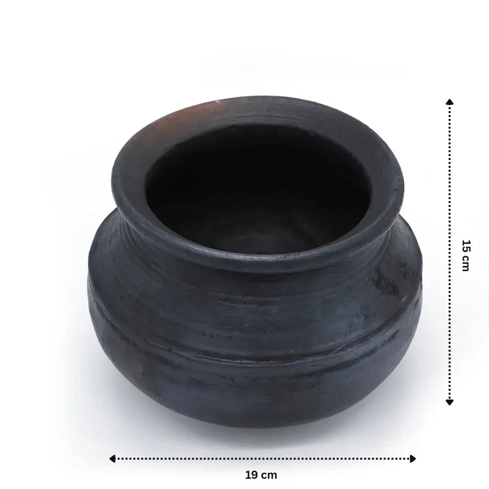 Clay Kodam Curry & Rice Chatti Black