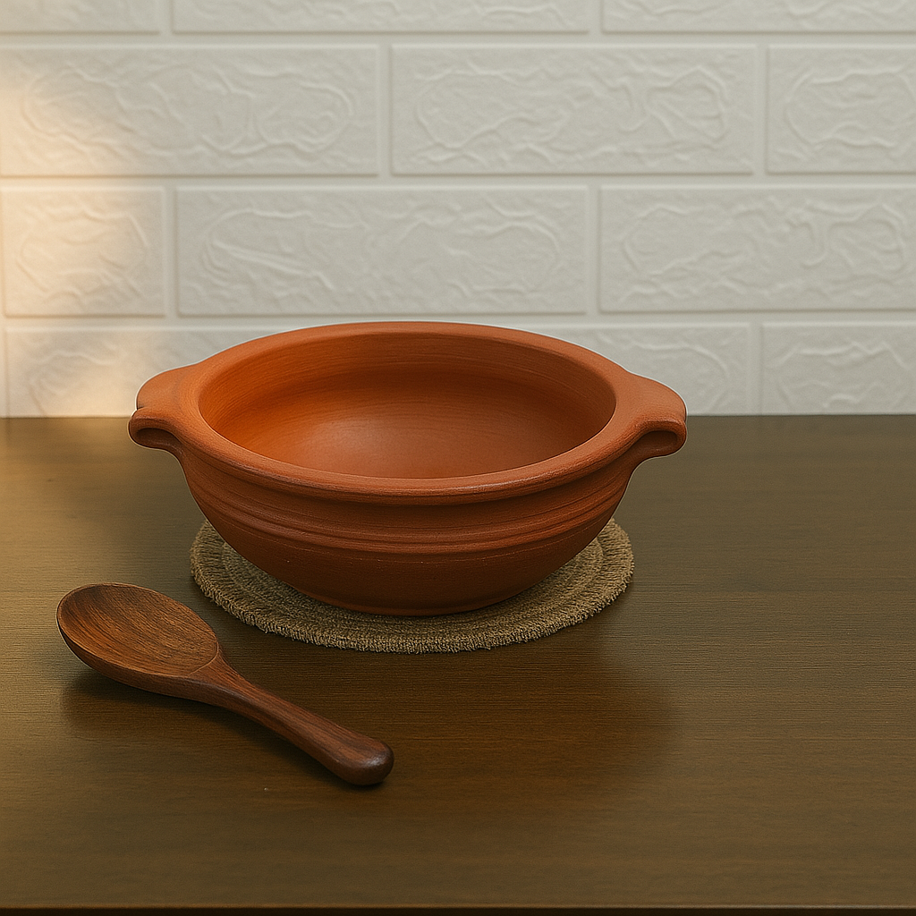 Curry Chatti Clay Urali Style With Lid