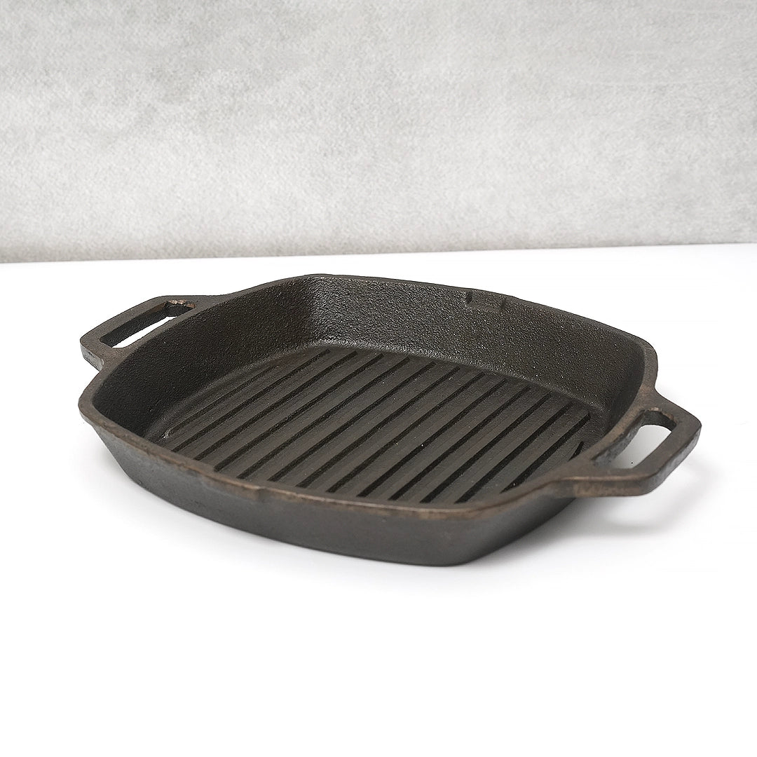 Pure Castiron Grill Pand Double Handle Pre Seasoned