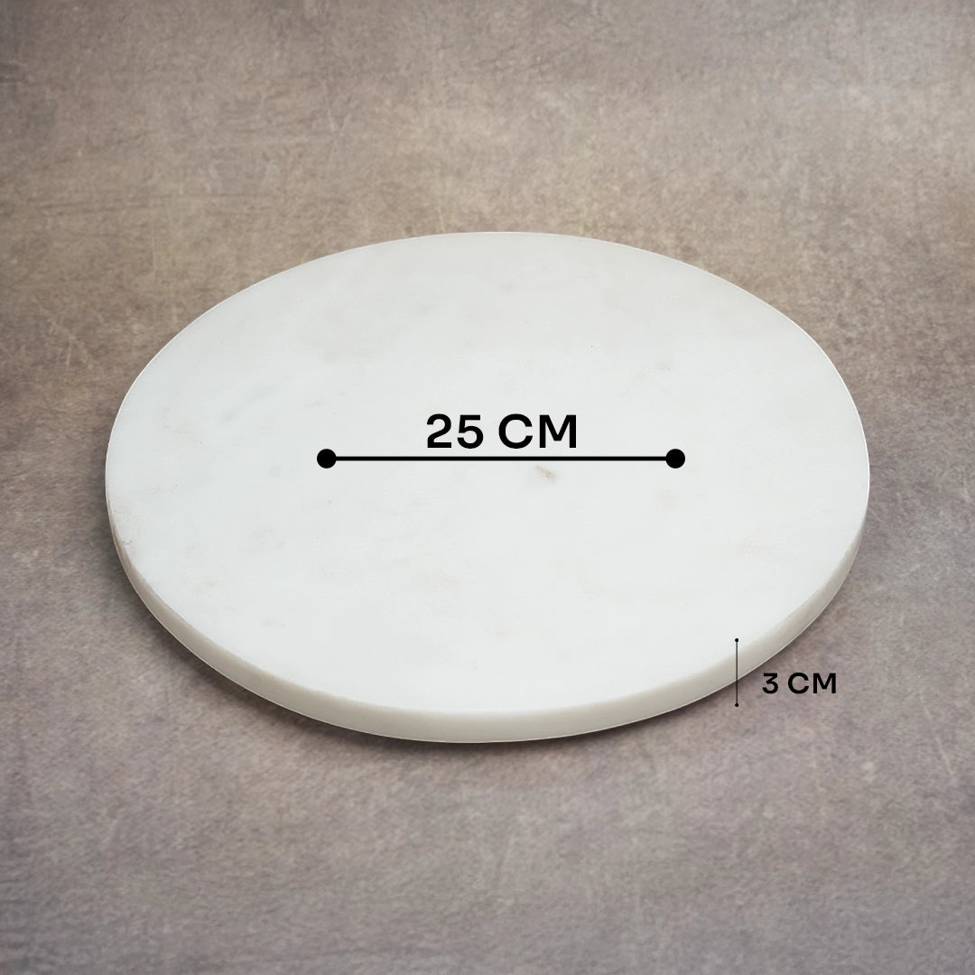 White Marble Chakla Belan with Stand
