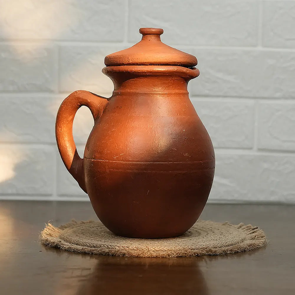 Red Clay Jug With Lid