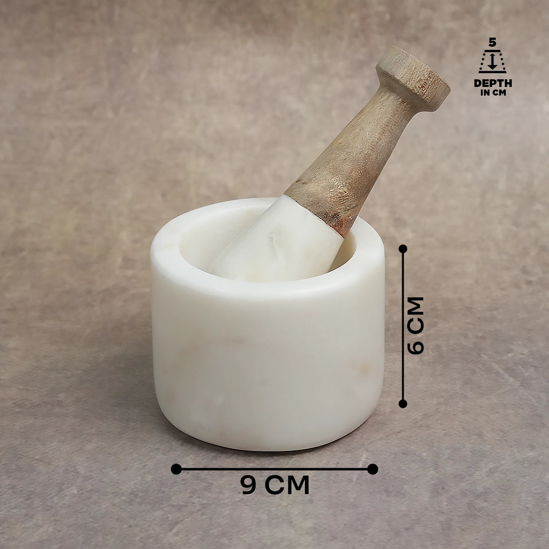 White Marble Mortar and Pestle