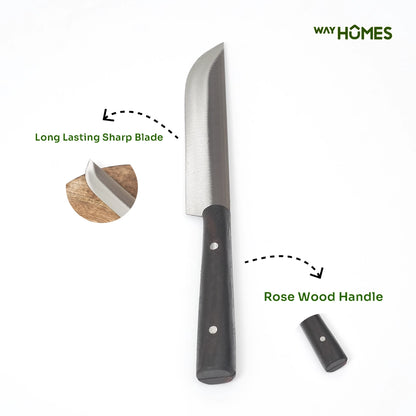 Handmade Rose wood Handle Blade Knife