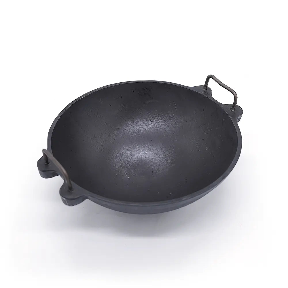 Cast Iron Pre Seasoned Kadai / Cheenachatty Pre Seasoned [ 9,10,11inch Diameters ]
