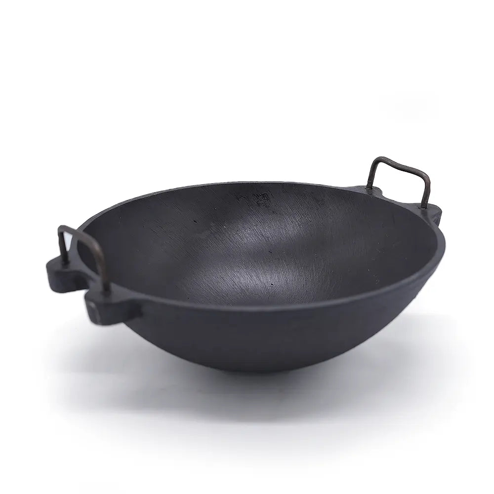 Cast Iron Pre Seasoned Kadai / Cheenachatty Pre Seasoned [ 9,10,11inch Diameters ]