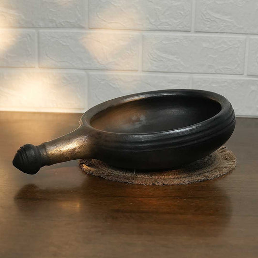 Black Curry Clay Pot With Handle