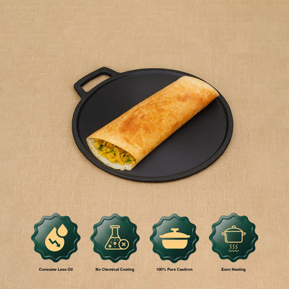 Cast Iron Dosa & Roti Tawa Non Seasoned [ 10 & 12 inch Dia ]