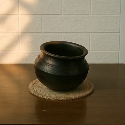 Clay Kodam Curry & Rice Chatti Black