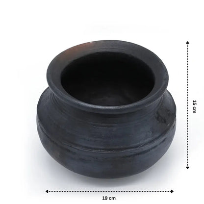 Clay Kodam Curry & Rice Chatti Black