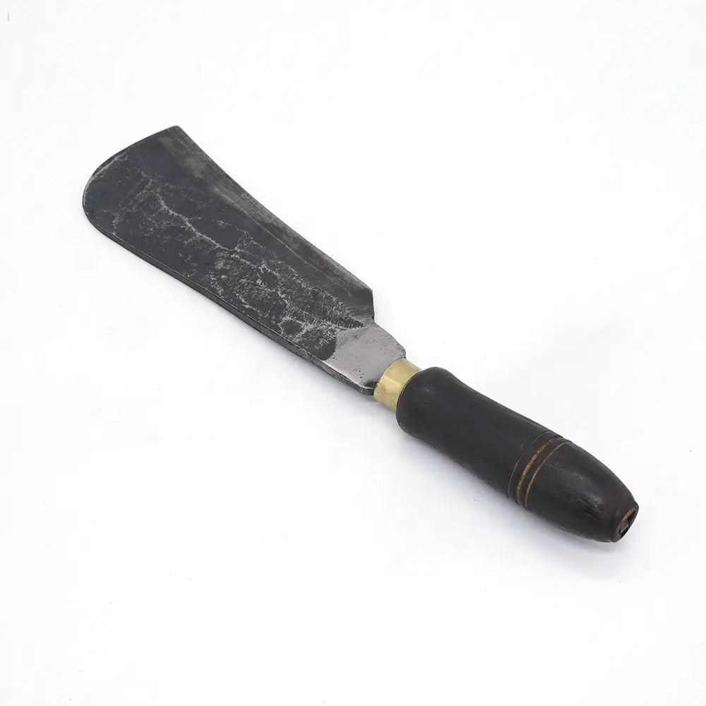 Coconut Breaking Vettukathi – Handmade LeafSpring Blade, Black Rosewood Handle for Easy Coconut Cracking