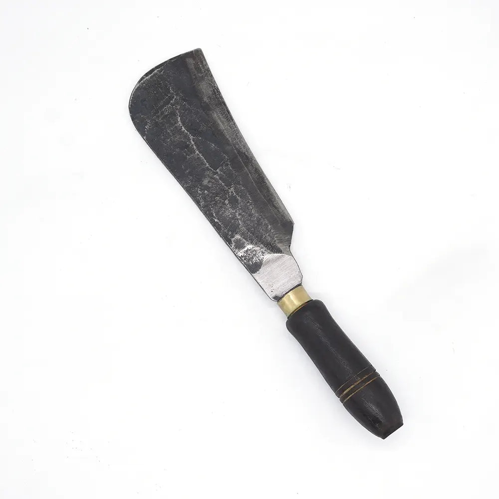 Coconut Breaking Vettukathi – Handmade LeafSpring Blade, Black Rosewood Handle for Easy Coconut Cracking