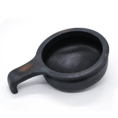 Fancy Handle Black Clay Chatti