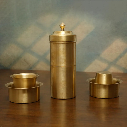 Brass Coffee Filter - Brew Rich, Authentic South Indian Coffee