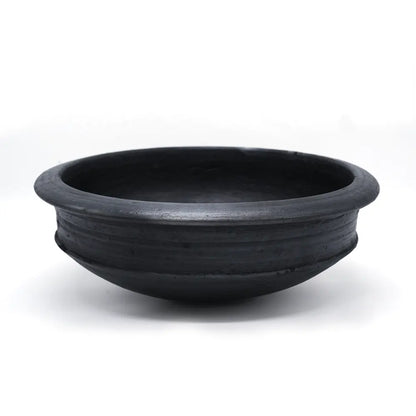 Fish Curry Chatti Black Clay With Lid & With Out Lid