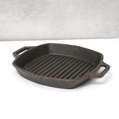 Pure Castiron Grill Pand Double Handle Pre Seasoned