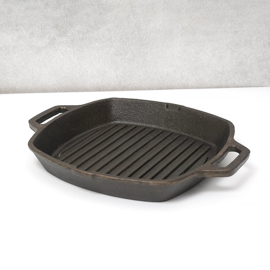 Pure Castiron Grill Pand Double Handle Pre Seasoned