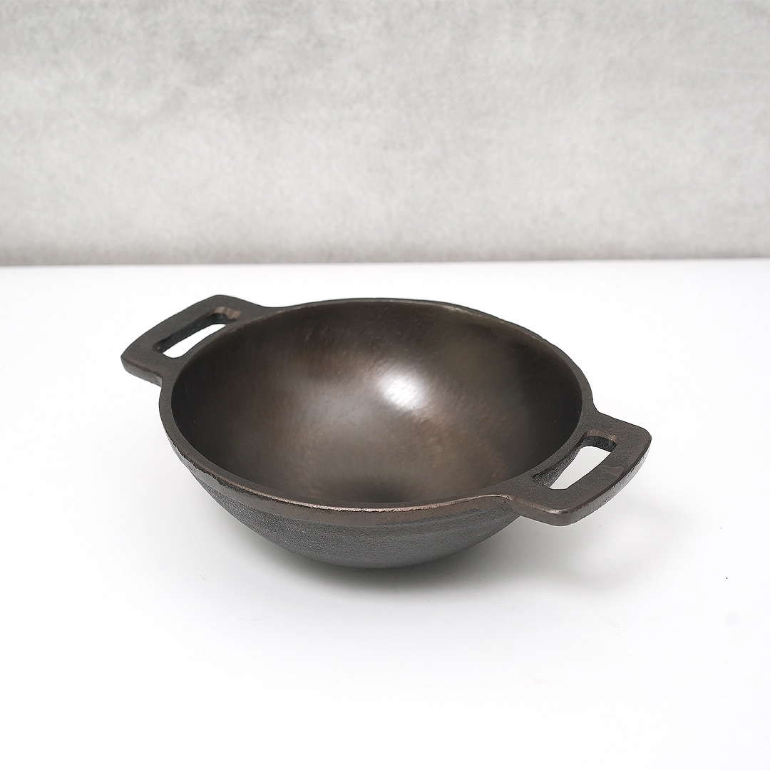 Pure Castiron Combo 2 Set - 11inch Dosa Tawa long handle + 8inch Kadai + FREE Urukku Knife