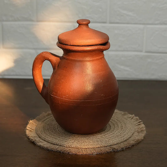 Red Clay Jug With Lid