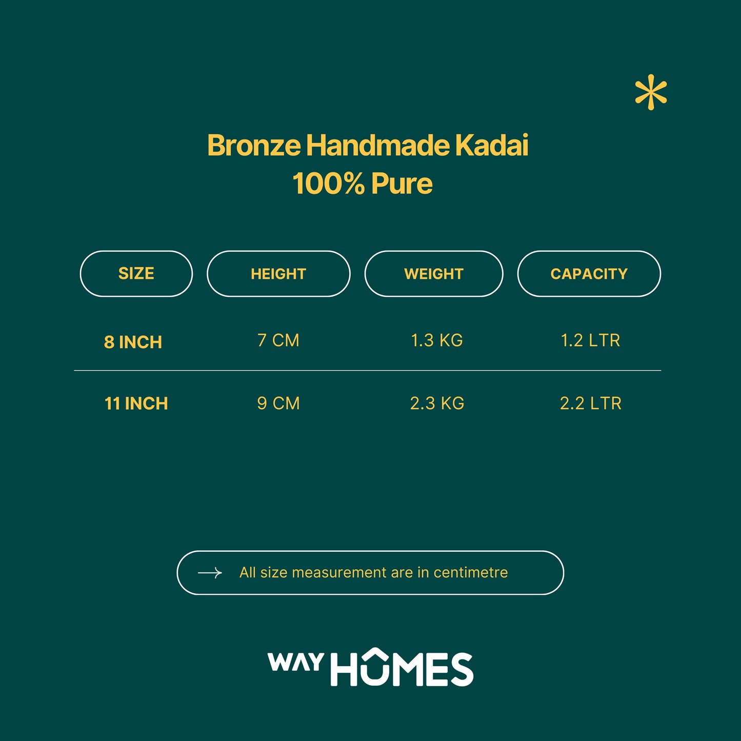 Bronze Pure Handmade Kadai