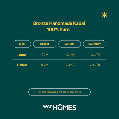 Bronze Pure Handmade Kadai