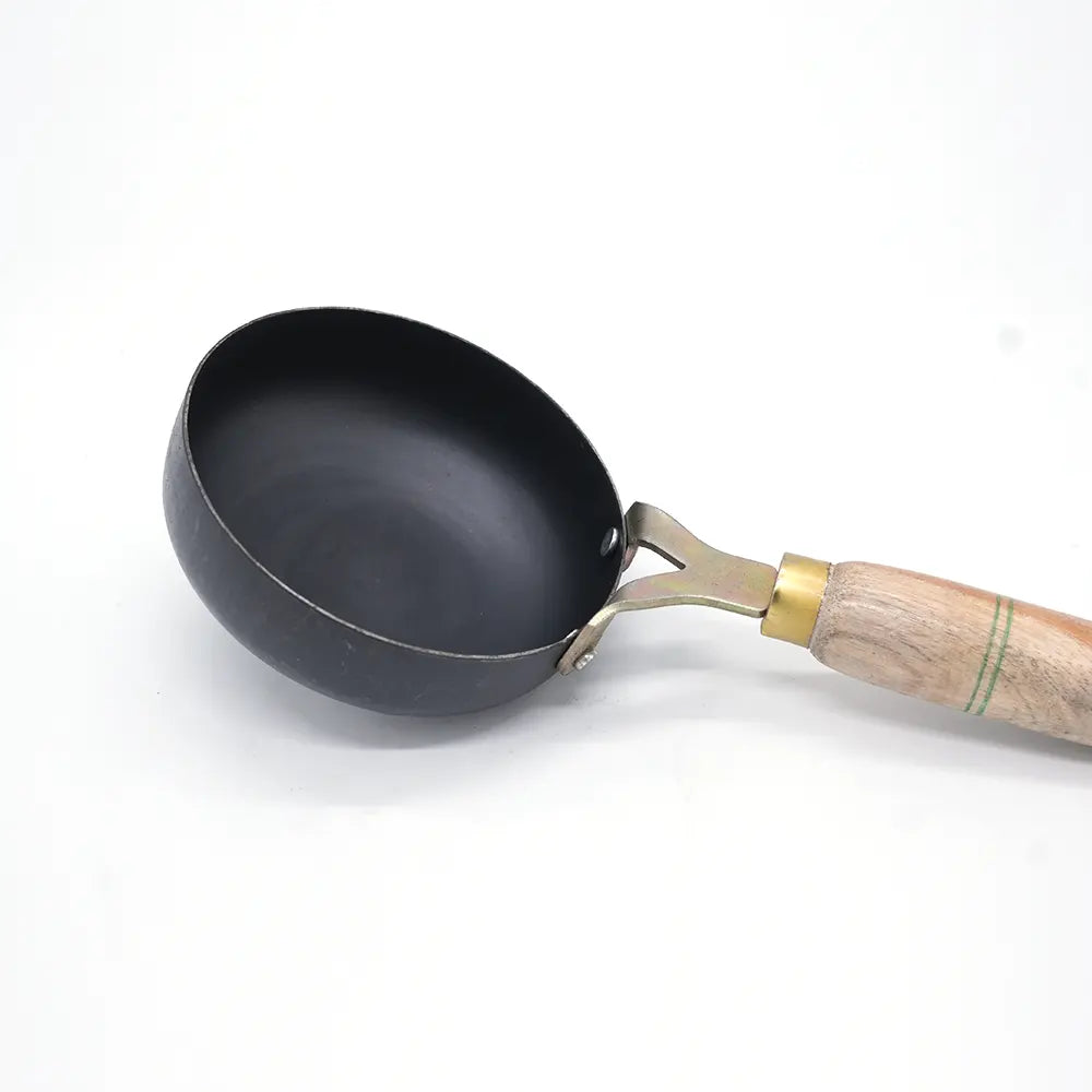 Tadka Pan Iron with Wooden Handle 5-Inch