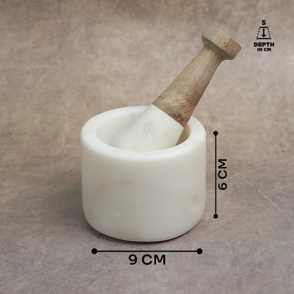 White Marble Mortar and Pestle